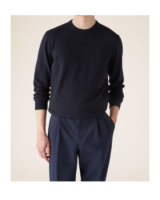 Loro Piana Blue Classic Crewneck Jumper for men