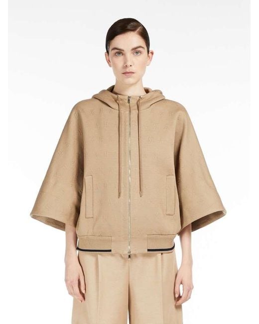 Max Mara Natural Zipper Hooded Casual Jacket