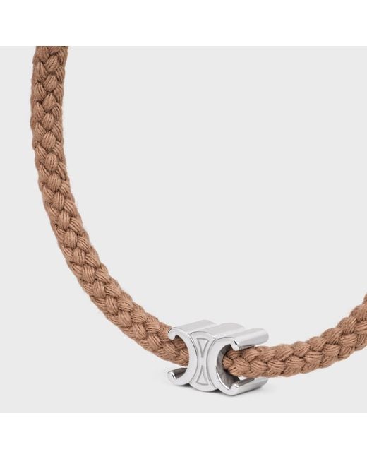Céline Metallic Triomphe Beach Bracelet for men