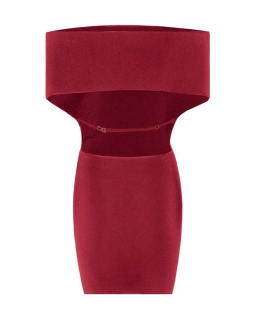 Jacquemus Red Cubista Mini Dress
