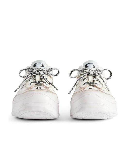 Balenciaga White Hamptons Platform Sneaker
