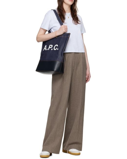A.P.C. White Plain Lace-Up Sneakers for men