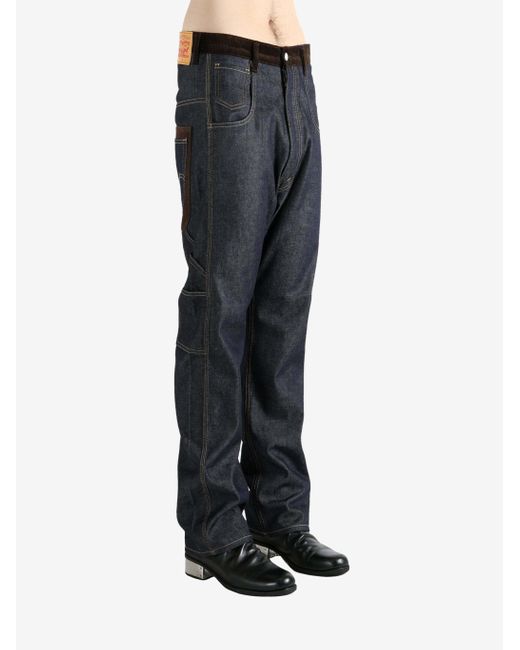 Junya Watanabe Black X Levi's Corduroy-Insert Jeans for men