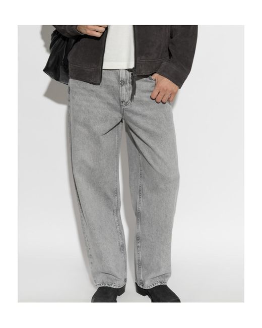 AllSaints Gray Belt Loop Jeans for men
