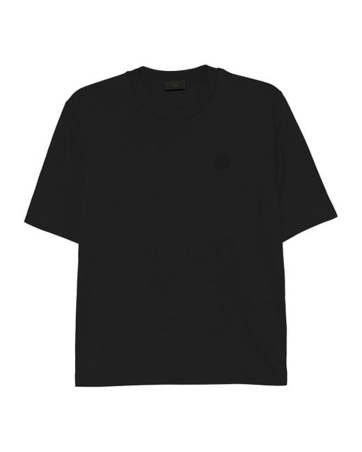 Moncler Black Logo Patch Crewneck T-Shirt