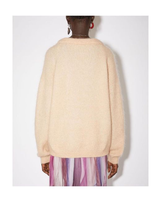Acne Natural Crew-Neck Knitted Jumper