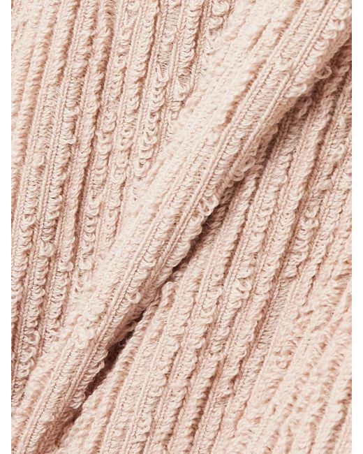 Acne Natural Chunky-Knit Mini Dress