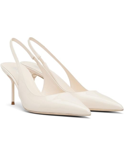 Paris Texas White Lidia Slingback Heeled Sandals