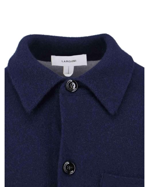 Lardini Blue Long-Sleeved Buttoned Jacket for men