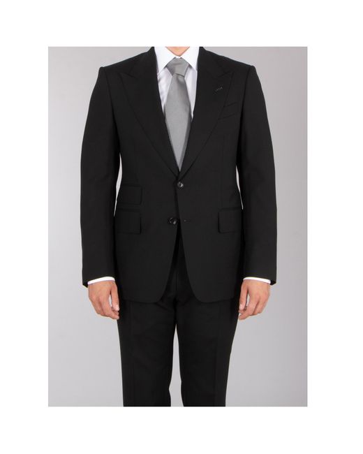 Tom Ford Black Shelton Grand Check Suit for men