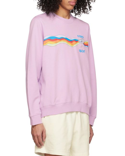 Casablanca Pink Round-Necked Sweater for men