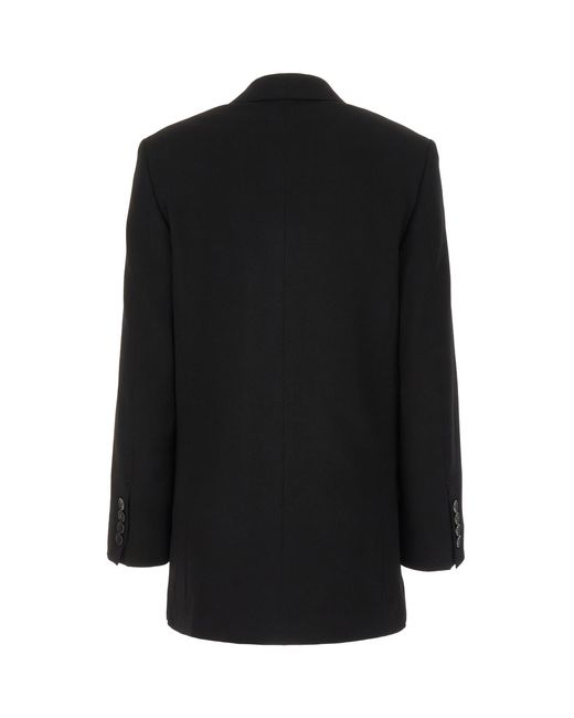 AMI Black Single-Breasted Tailored Blazer