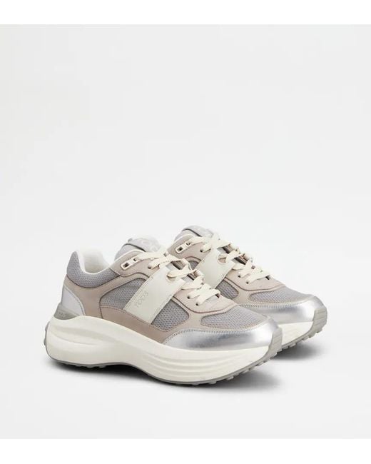 Tod's White Logo Embossed Chunky Sneakers