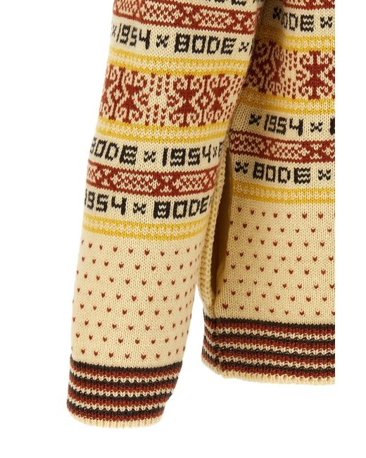 Bode Multicolor Marzipan Jacquard Cardigan for men