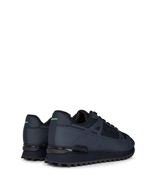 Boss Blue Solid Color Sneakers for men