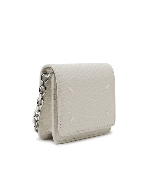 Maison Margiela Blue Foldover Top Chain-Linked Wallet