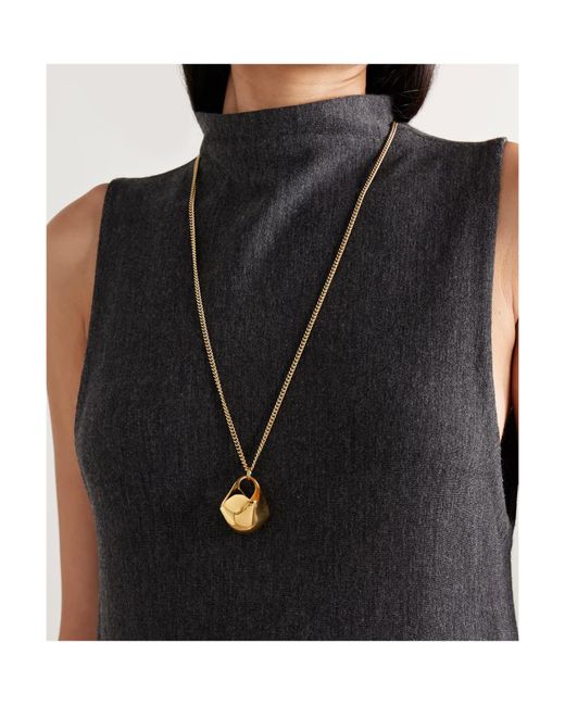 Khaite White Lotus Pendant Small Necklace