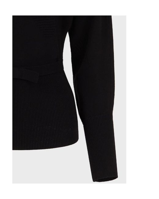 Emporio Armani Black Logo Jacquard Pullover