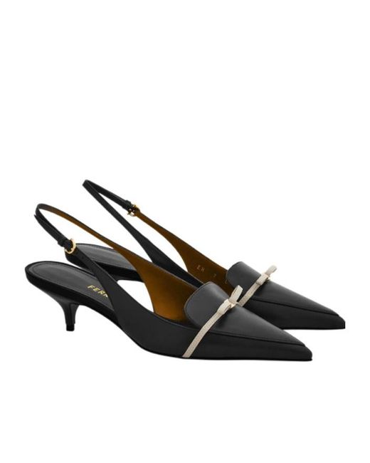 Ferragamo Multicolor Ferragamo Pointed Toe Slingback Pumps