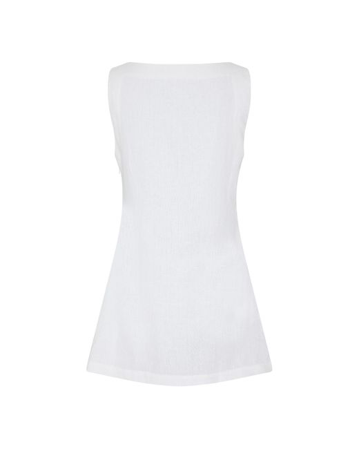 Posse White Suspender Dress
