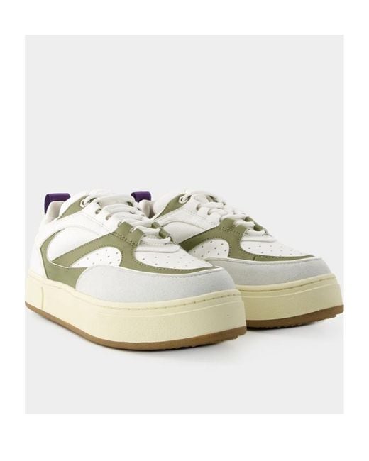 Eytys White Round Toe Lace-Up Sneakers for men