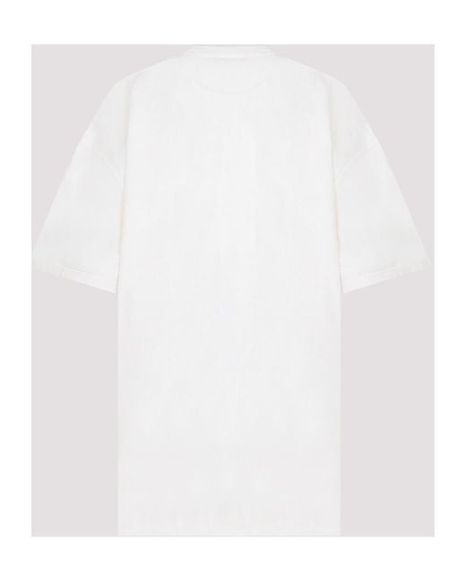 Prada White Triangle Patch Crewneck T-Shirt