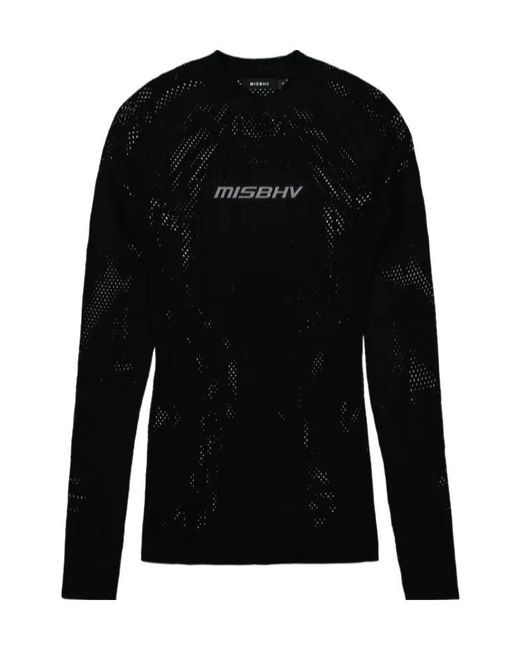 M I S B H V Black Logo-Lettering Sweatshirt for men