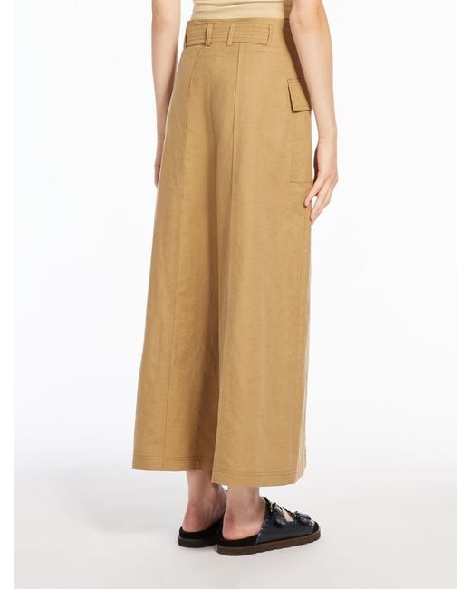 Weekend by Maxmara Yellow Buckle Belt Casual Pants