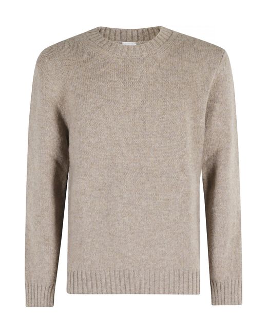 Eleventy Brown Crew Neck Sweater for men