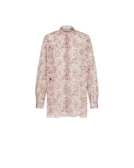 Dior Natural Blouse With Removable Ruched Collar