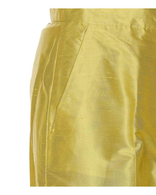 Max Mara Yellow Studio High Waisted Straight Leg Trousers