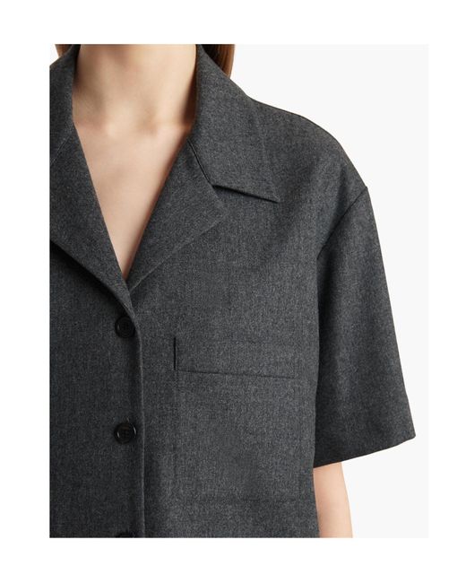 Khaite Black Riordan Short-Sleeved Shirt