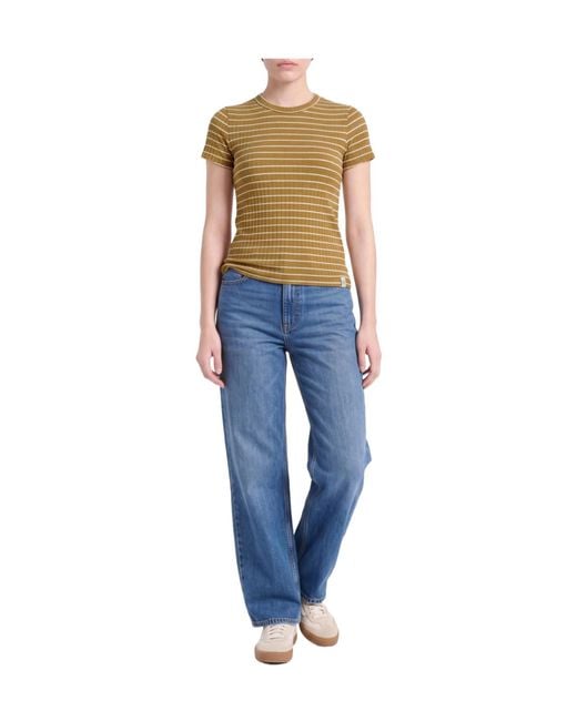 Rag & Bone Natural Striped T-Shirts