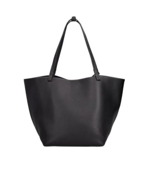 The Row Black Park Tote Logo Handbag