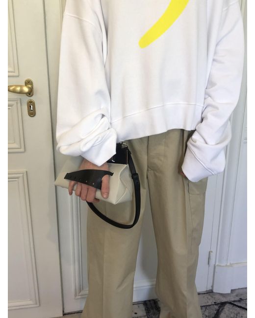 Maison Margiela White Apostrophe Logo-Print Sweatshirt