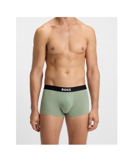 Boss Black Three-Pack Of Stretch-Cotton Trunks for men