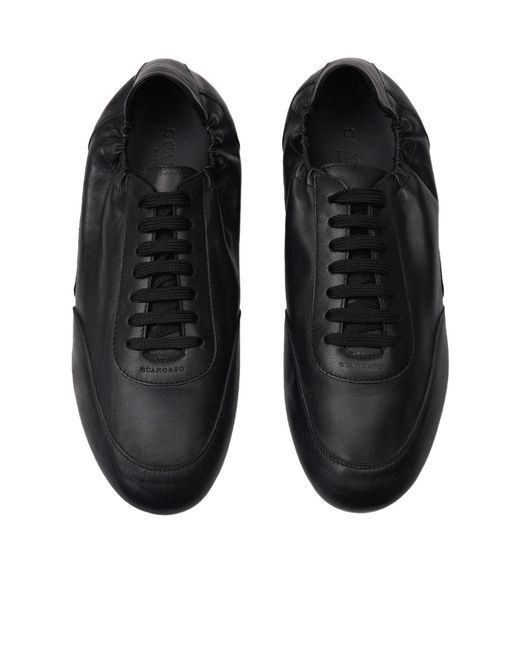 Scarosso Black Leggera Nappa Sneakers for men