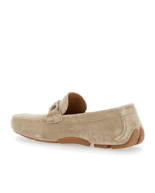 Ferragamo White Round Toe Loafers for men