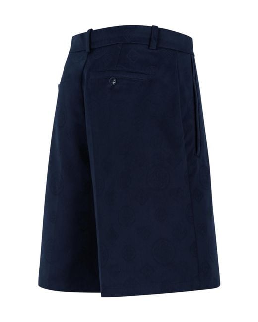 Casablanca Blue Letter-Patterned Shorts for men
