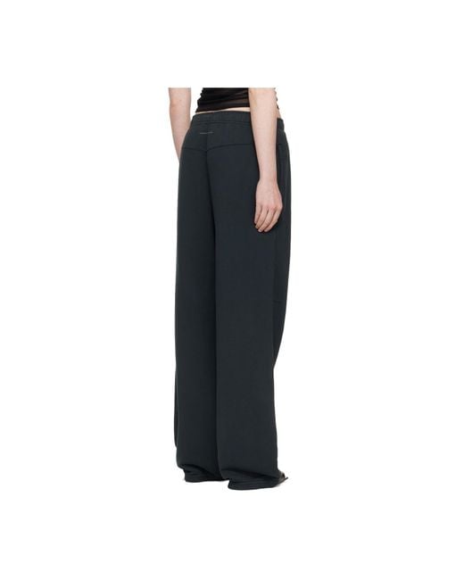 MM6 by Maison Margiela Gray Numbers-Motif Track Pants