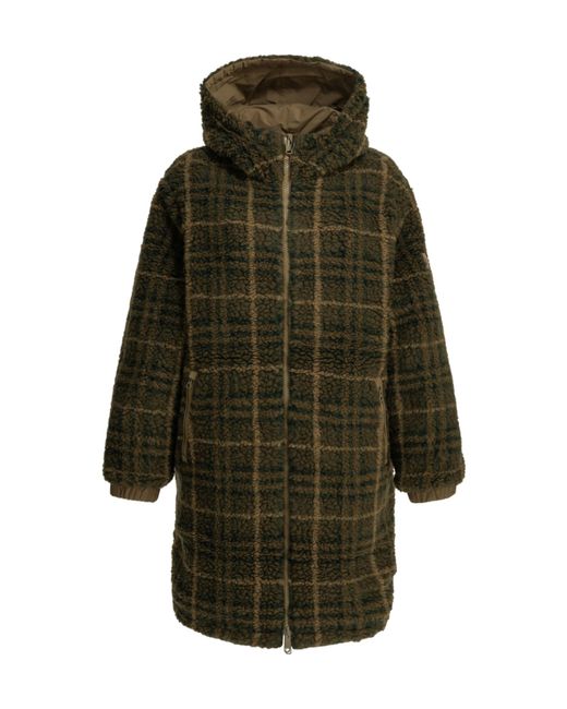 Filson Green Wooly Fleece Reversible Long Coat