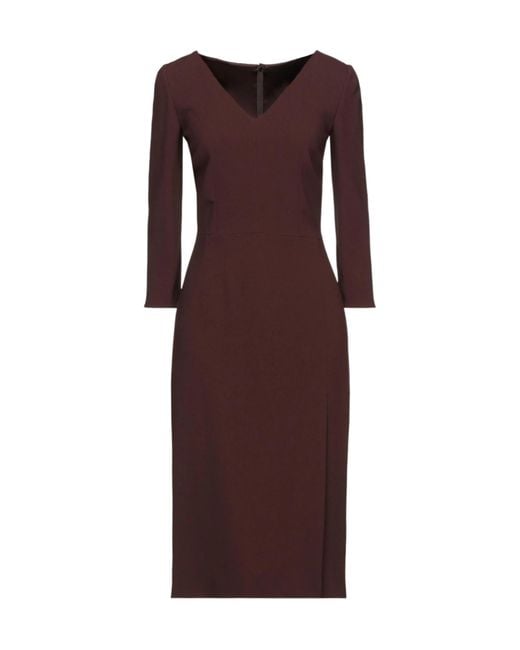 Dolce & Gabbana Purple Solid Color Slim-Fit Dress