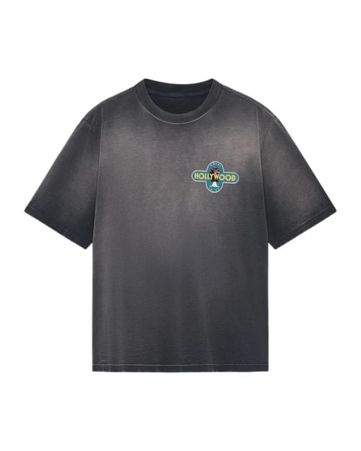 Amiri Gray Hollywood Wolf T-Shirt for men