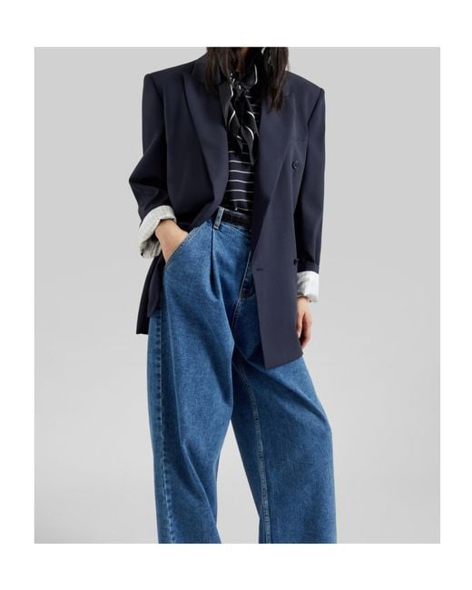 Frankie Shop Blue Monterey Structured Blazer