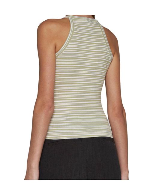 Filippa K Multicolor Monogram-Embroidered Striped Organic Cotton Tank Top