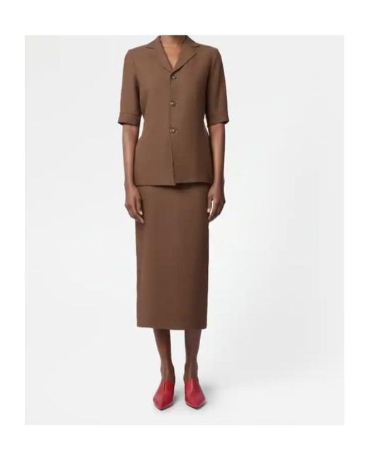 Tod's Brown Short-Sleeved Casual Jacket