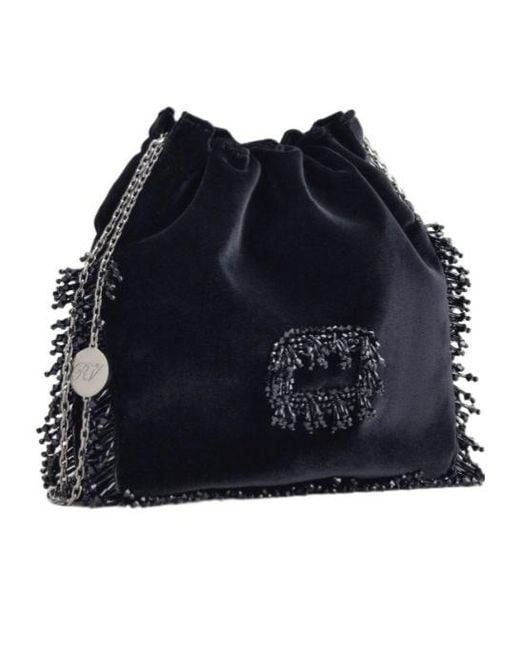 Roger Vivier Blue Pilgrim Bag