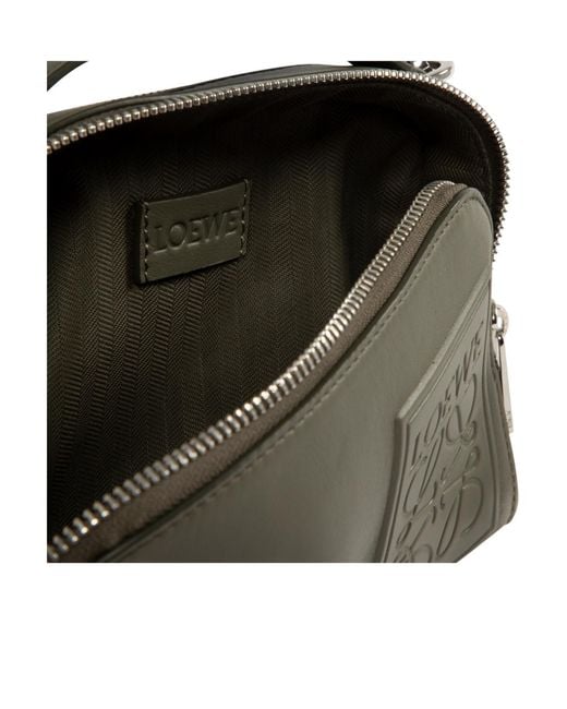 Loewe Green Mini Anagram-Debossed Messenger Bag for men