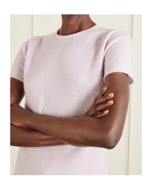 Co. Pink Cashmere And Silk-Blend T-Shirt