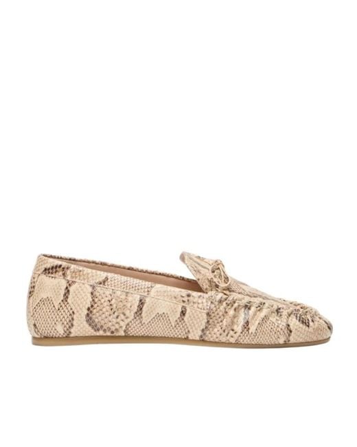 Stuart Weitzman Natural Britt Bow Loafer